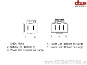 Relé de carga - Honda CBR 1000 RR ('04-'05) / CBR 600 RR ('07-'11) / CBR 600 RA ('09-'11) - DZE