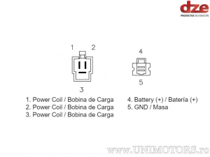 Relé de carga - Suzuki EN 125 / GN 250 / GN 125 / GS 125 / GZ 125 Marauder / GZ 250 - DZE