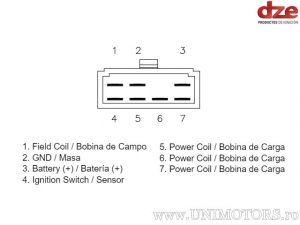 Relé de carga - Yamaha FJ 600 / FZ 600 / XJ 650 / XJ 600 / XJ 900 R / XJ 750 / XJ 550 / XS 400 / XS 650 - DZE