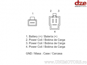 Relé de carga - Yamaha VMX 1200 VMax / XV 535 Virago / XV 750 / XV 1000 / XV 1100 / XV 700 Virago - DZE