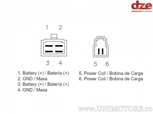 Relais de charge - Ducati 748 / 916 / Supersport / Laverda 668 / Moto Guzzi Breva / California / Nevada / V11 - DZE