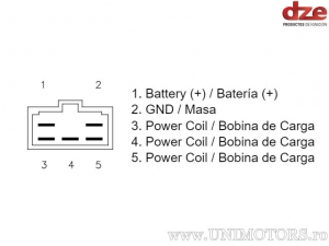 Relais de charge - Honda CRF 450 R / CRF 450 RX ('17-'20) / CRF 250 R ('18-'20) / NSC 110 ('11-'16) / NSC 50 ('12-'15) - DZE