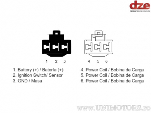 Relais de charge - Honda SH 150 / SH 125 ('05'-'12) / PES 125 / PES 150 ('06-'10) - DZE