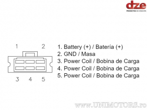 Relais de charge - Kawasaki EN 500 / EN 450 / EX 500 A / GPZ 1100 / KZ 1000 / KZ 750 / GPZ 750 - DZE