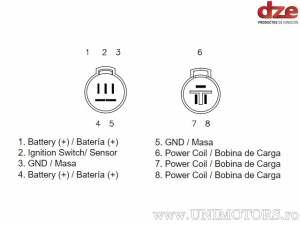 Relais de charge Kawasaki KLF300 Bayou / KSV KFX700 / KVF 300/360/400/650 Prairie / KVF650 Brute Force / KVF700 Prairie - (DZE)