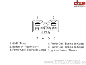 Relais de charge - Kawasaki ZX-9R 900 Ninja ('98-'99) - DZE