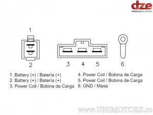 Relais de charge - KTM Duke 125 ('11-'16) / Duke 200 ('12-'19) / Duke 250 ('15-'16) / Duke 390 ('13-'17) - DZE