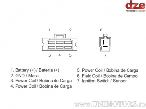 Relais de charge - Yamaha XS 1100 ('78-'81) / XS 850 ('80-'81) / XS 750 ('77-'79) / XS2 650 ('77) - DZE