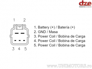 Relais de charge - Yamaha YFM Warrior 350 ('02-'04) / YFM 350 Wolverine ('02-'05) - DZE