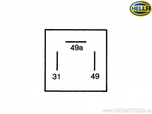 Releu semnalizare universal cu suport pentru LED - Hella
