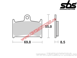 Remblokken voor - SBS 624DC (dubbel carbon) - (SBS)