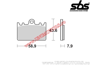 Remblokken voor - SBS 666HF (keramisch) - (SBS)