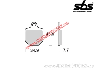 Remblokken voor - SBS 843RSI (metalen / gesinterd) - (SBS)