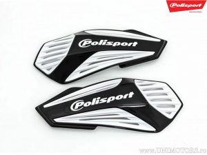 Replacement plastic set black white hand guards MX Air - Polisport