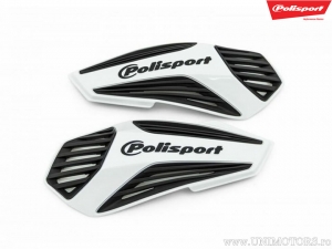 Replacement plastic set in black and white color for MX Air hand guards - Polisport