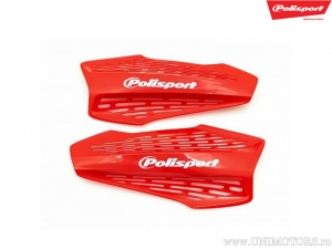 Replacement red plastic set handguards MX Force - Polisport