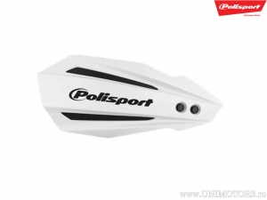 Replacement white plastic set handguards Bullit - Polisport