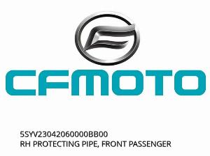 RH PROTECTING PIPE, FRONT PASSENGER - 5SYV23042060000BB00 - CFMOTO