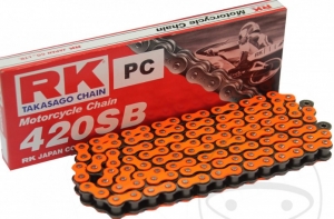 RK standard chain orange 420 SB / 114 - Kawasaki AE 80 A / AR 80 A / Sachs MadAss 50 4-speed / SFM MadAss 50 4-speed - RK