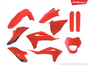 Rotes Plastik-Set - Gas Gas EC 250 / EC 300 / EC 350 F ('21-'22) / MC 65 / MC 125 ('21-'23) / MC 250 ('22-'23) - Polisport