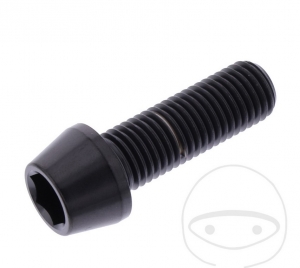 Round Conical Cap Screw Pro Bolt M10 x 1.25 x 30 mm Stainless Steel A4 Black - JM