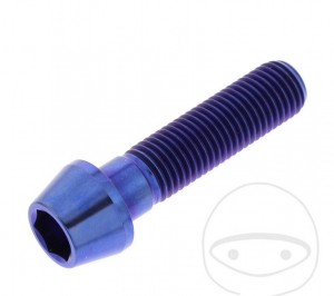 Round conical cap screw Pro Bolt M10 x 1.25 x 40 mm stainless steel A4 blue - JM