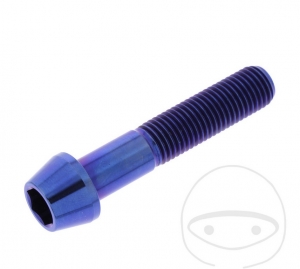 Round Conical Cap Screw Pro Bolt M10 x 1.25 x 50 mm Stainless Steel A4 Blue - JM