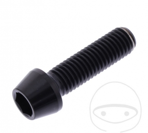 Round conical Pro Bolt screw M10 x 1.50 x 35 mm stainless steel A4 black - JM