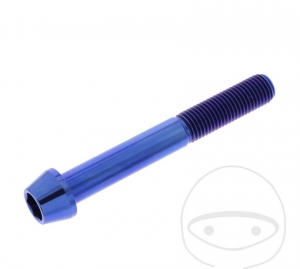 Rund konischer Kappenbolzen Pro Bolt M10 x 1.25 x 75 mm Edelstahl A4 blau - JM