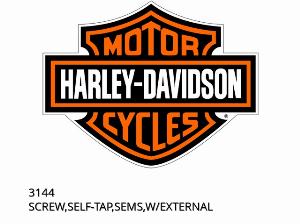 SCREW,SELF-TAP,SEMS,W/EXTERNAL - 3144 - Harley-Davidson