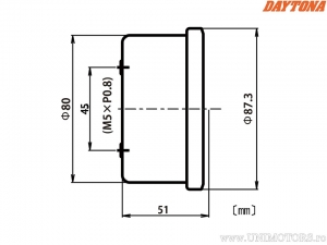 Sebességmérő - 200 km/h és fordulatszámmérő - 9000 ford/perc DAYTONA VELONA fekete D: 87.3/80mm - Daytona