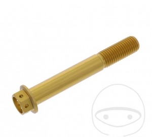 Sechskantkappe Schraube Pro Bolt M10 x 1.25 x 70 mm Aluminium Racing Gold - JM