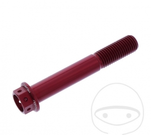 Sechskantschraube Pro Bolt M10 x 1.25 x 65 mm Aluminium Racing Rot - JM