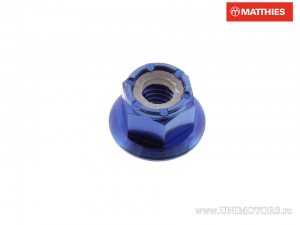 Self-locking collar nut Pro Bolt M4 x 0.70 mm blue titanium - JM