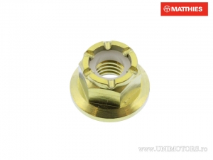 Self-locking collar nut Pro Bolt M5 x 0.80 mm gold titanium - JM