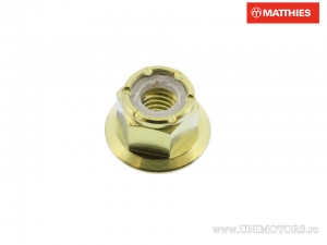 Self-locking flange nut Pro Bolt M4 x 0.70 mm gold titanium - JM