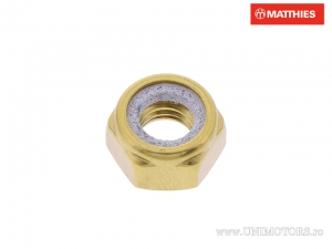 Self-locking nut Pro Bolt M6 x 1.00 mm gold aluminum - JM