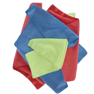 Serviettes en microfibre - paquet de 6 pièces (bleu, jaune, rouge) - Oxford