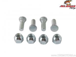 Set bouten / moeren voor voorwiel - Yamaha Kodiak 450 4WD / YFM125 Grizzly / YFM35X Wolverine / YFM450 Grizzly IRS - All Balls