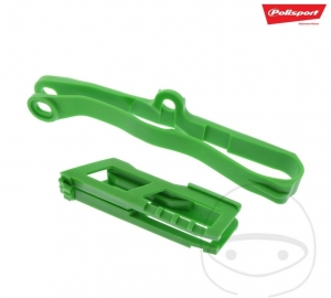 Set chain guide green Polisport - Kawasaki KX 450 F ('19-'20) - JM