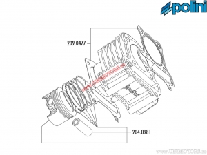 Set cilindro (diametro 59mm / 158cc) - 1660115 - Polini