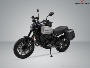 Set cutie laterala (sidecase) URBAN si suport stanga SLC  - 16.5L - negru - Ducati Scrambler models - SW-Motech