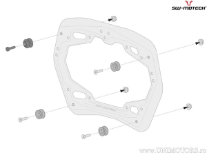 Set cutii laterale (sidecase) AERO ABS (2x25L) si suporti EVO - 50.0L - BMW R1200 R/RS (14-18) / R1250 R/RS (18-) - SW-Motech