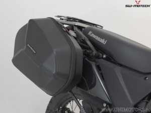 Set cutii laterale (sidecase) AERO ABS (2x25L) si suporti EVO - 50.0L - Kawasaki KLR650 ('08-'18) - SW-Motech