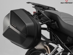 Set cutii laterale (sidecase) AERO ABS (2x25L) si suporti PRO - 50.0L - BMW R1200GS ('12-'18) / R1250GS ('18-) - SW-Motech