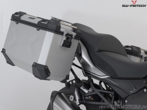 Set cutii laterale (sidecase) TRAX ADV L al. argintiu si suporti PRO - 90.0L - Kawasaki Versys 1000 / 1000 S ('18-) - SW-Motech