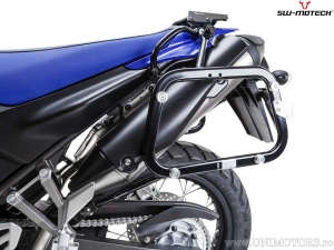 Set cutii laterale (sidecase) TRAX ADV L aluminiu argintiu si suporti EVO - 90.0L - Yamaha XT 660 X / R ('04-'16) - SW-Motech