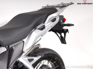 Set cutii laterale (sidecase) TRAX ADV L aluminiu culoare argintie si suporti EVO - 90.0L - Honda Crosstourer ('11-) - SW-Motech