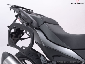 Set cutii laterale (sidecase) TRAX ADV L aluminiu culoare neagra si suporti PRO - 90.0L - Honda NT1100 ('21-) - SW-Motech