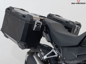 Set cutii laterale (sidecase) TRAX ADV L aluminiu culoare neagra si suporti PRO - Honda CB500X / CB500F / CBR500R - SW-Motech